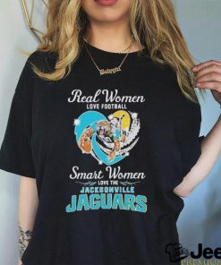 Real Women love football smart Women love the Jacksonville Jaguars Mascot heart diamond shirt