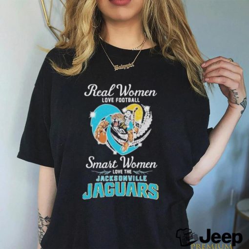 Real Women love football smart Women love the Jacksonville Jaguars Mascot heart diamond shirt