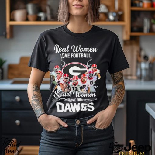 Real women love Football smart women love dawgs Georgia Bulldogs shirt