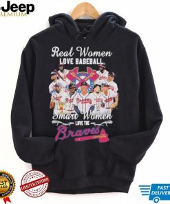 Real women love baseball smart women love the braves shirt