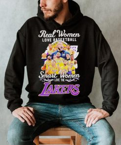 Real women love basketball smart women love the Lakers 2023 signature t shirt