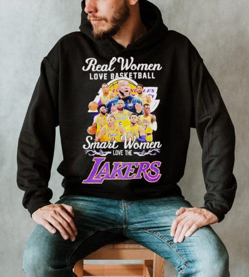 Real women love basketball smart women love the Lakers 2023 signature t shirt