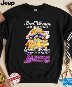 Real women love basketball smart women love the Lakers signatures shirt