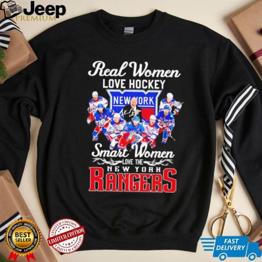 Real women love hockey smart women love the New York Rangers signatures shirt