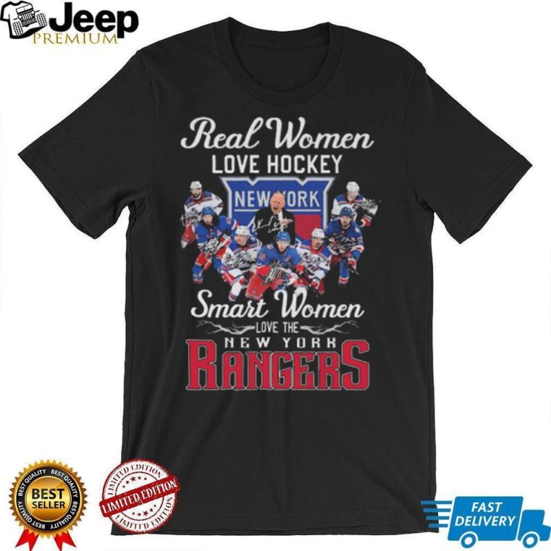 Real women love hockey smart women love the New York Rangers signatures shirt