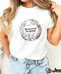 Reasons to be happy cat book butterfly strawberry shirt