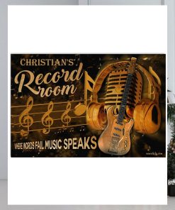 Recording Room   Where Words Fail Music Speaks   Guitar Horizontal Poster