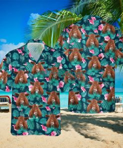 Red Angus Blue Floral Summer 3D Hawaiian Shirt