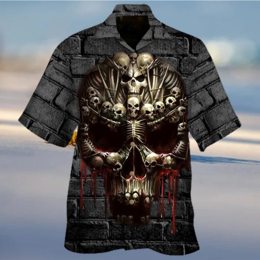 Red Blood Skull Hawaiian Shirt