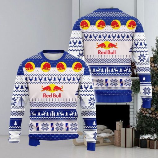 Red Bull Energy Drink Ugly Christmas Sweater 3D All Over Printed Sweaters Christmas Gift