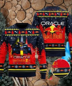 Red Bull Racing 3D Ugly Christmas Sweater 2023