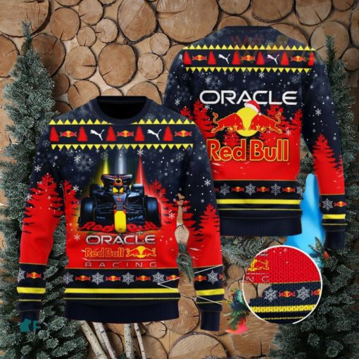 Red Bull Racing 3D Ugly Christmas Sweater 2023