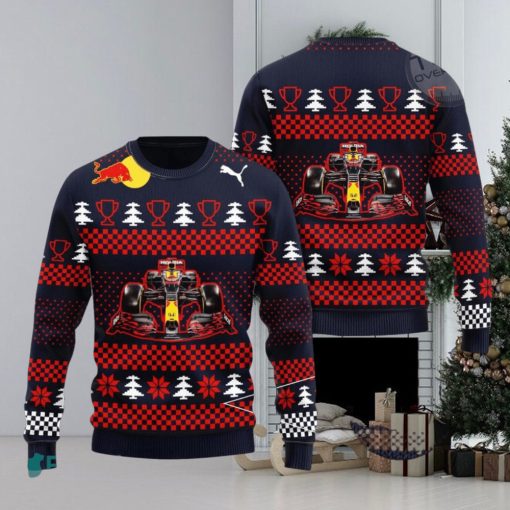 Red Bull Racing F1 3D Ugly Christmas Sweater Christmas Gift Men And Women 2023 Sweater