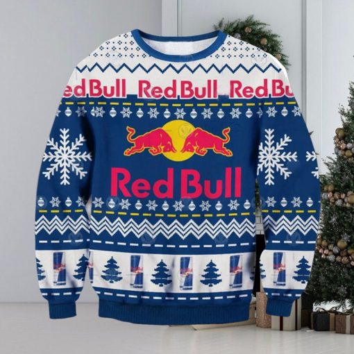 Red Bull Racing Printed Casual Ugly Christmas Sweater, Gift for Christmas Holiday