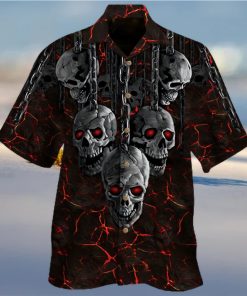 Red Eye Lava Skull Hawaiian Shirt