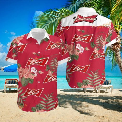 Red Hibiscus Flower Aloha hawaiian Shirt