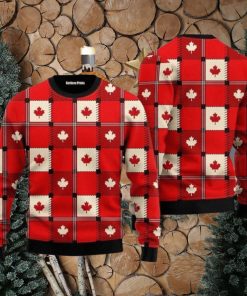 Red Maple Leaf Canada Day Ugly Christmas Sweater For Everyone