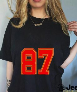 Red Number 87 White Yellow Football Basketball Shirt