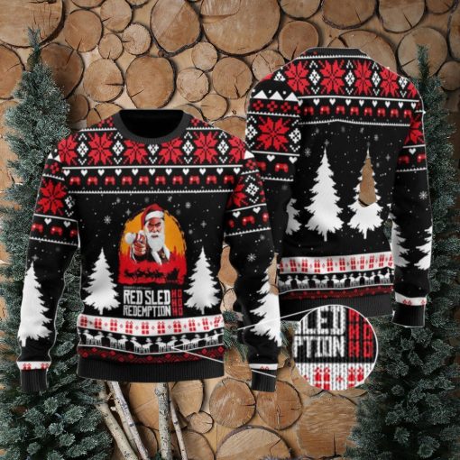 Red Sled Redemption Ugly Christmas Sweater, Gift For Christmas, Gift For Christmas