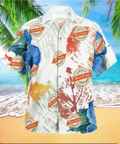 Red Stripe Beer Hawaiian Shirt Summer Gift