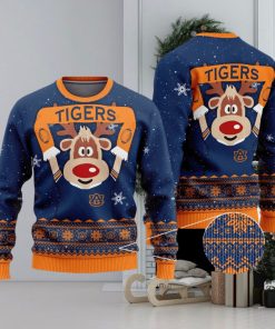 Reindeer Auburn Tigers Christmas 3D Printed Ugly Christmas Sweater