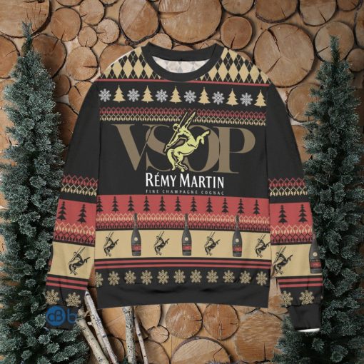 Remy Martin Cognac Snowflake & Pine Tree Pattern Ugly Christmas Sweater Christmas Gift For Men And Women