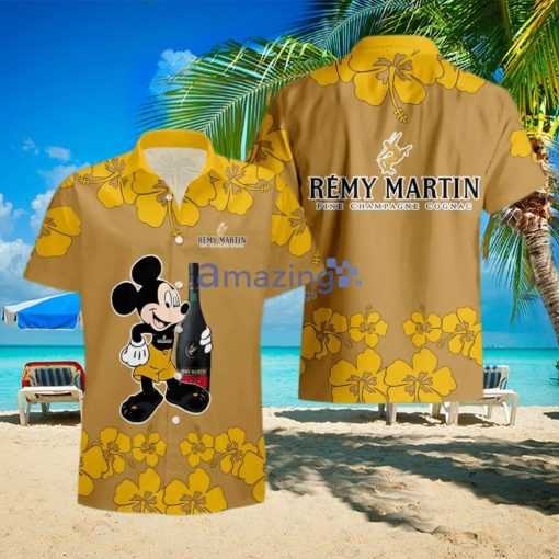 Remy Martin Funny Mickey Mouse Hibicus Flower Hawaiian Shirt