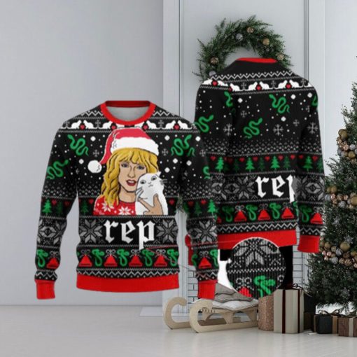 Rep Taylor Swift Knit Ugly Christmas Sweater