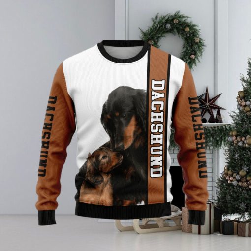 Rescued Dachshund Ugly Christmas Sweater Gift Men Women