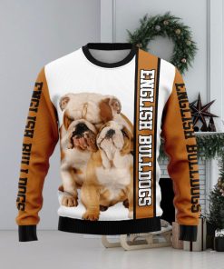 Rescued English Bulldog Ugly Christmas Sweater Gift Men Women