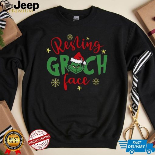 Resting Grinch Face Funny Christmas T Shirt