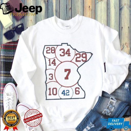 Retired Numbers Various Colors Minnesota Baseball T shirts