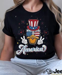 Retro America Comfort Color Shirt Disney 4Th Of July Vintage Mickey Mouse Unisex Classic shirt