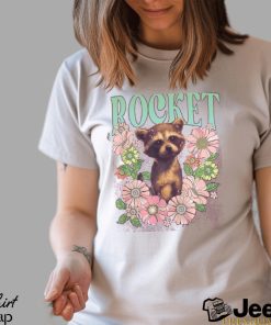 Retro Baby Rocket Raccoon Floral Shirt Guardians of the Galaxy Volume 3