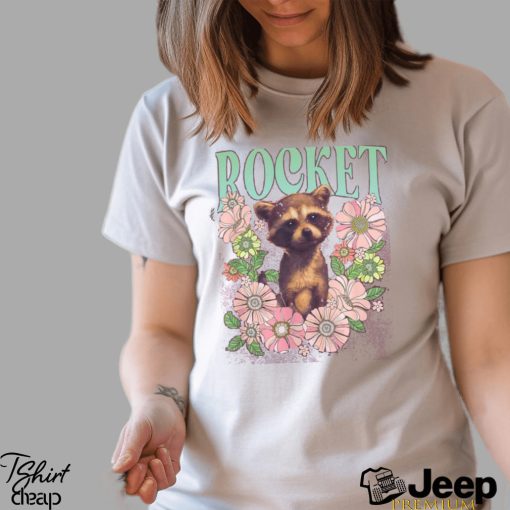 Retro Baby Rocket Raccoon Floral Shirt Guardians of the Galaxy Volume 3