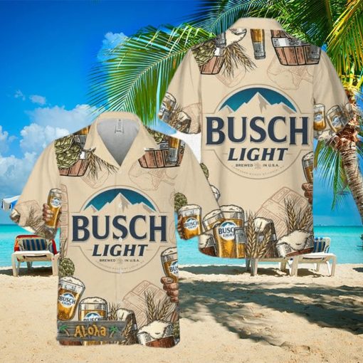 Retro Brewing Beer Busch Light Hawaii Shirt For Men And Women Gift Hawaiian Beer