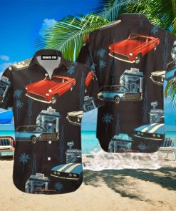 Retro Car Black Hawaiian Shirt For Men And Women