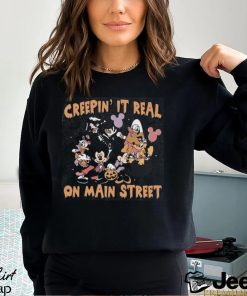 Retro Disney Creepin’it Real On Main Street Shirt Halloween Matching Sweatshirt Unisex