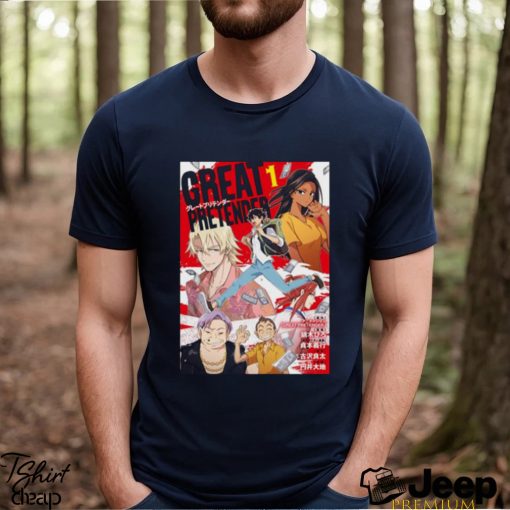 Retro Great Pretender Main Characters Spread Anime shirt