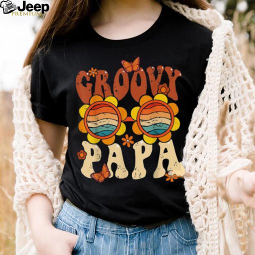 Retro Groovy Papa 70s Aesthetic 1970’s Father’s Day Long Sleeve T shirt