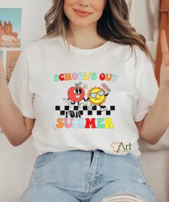 Retro Groovy School’s Out For Summer Graduation Teacher T Shirt