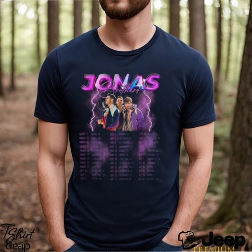 Retro Jonas Brothers Tour Setlists 2023 T Shirt, Jonas Brothers Ticket Price Shirt, Nick Joe Kevin Jonas T Shirt, Five Albums One Night Tour Merch