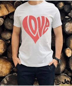 Retro Love Heart Valentine Love Sand T Shirt