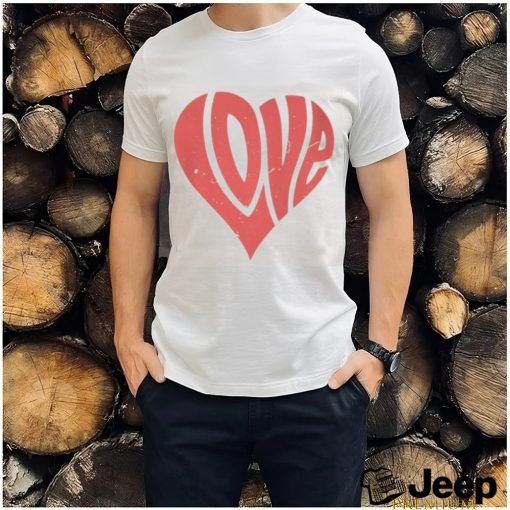 Retro Love Heart Valentine Love Sand T Shirt