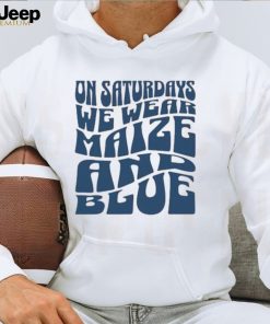 Retro Michigan Maize Blue Football Saturdays Shirt