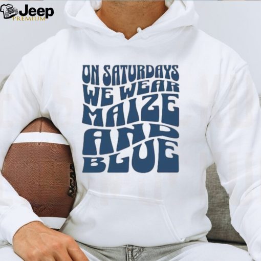 Retro Michigan Maize Blue Football Saturdays Shirt