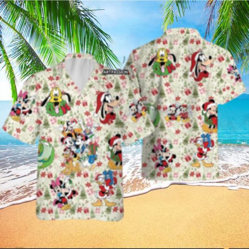 Retro Mickey Mouse Christmas Disney Hawaiian Shirts Xmas Holiday Button Up World