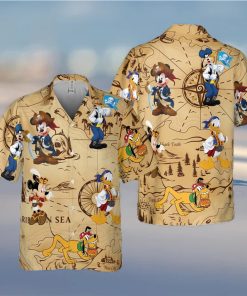 Retro Pirated Of The Caribbean Mickey And Friend Hawaiian Shirt