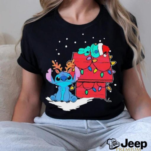 Retro Stitch And Scrump Christmas Lights Shirt