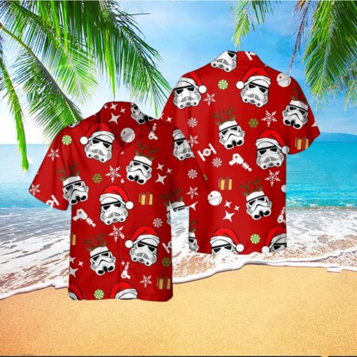 Retro Stormtrooper Santa Hat Reindeer Hawaiian Shirt